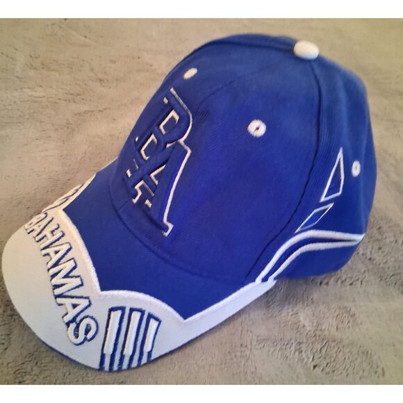 BA Bahamas Embroidered Trucker Baseball Hat Blue Silver Dorsett Tees - Picture 3 of 5